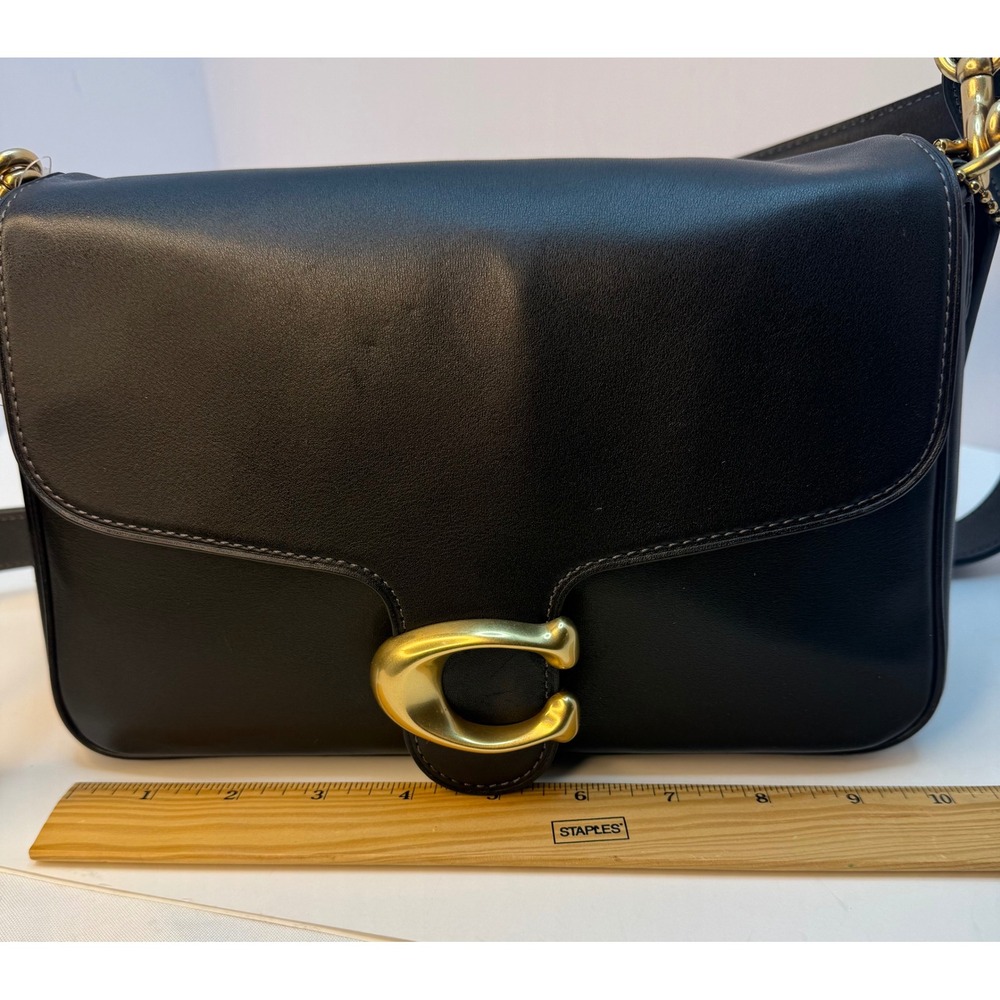 Coach Black Shoulder Bag with Gold Accents - Picture 10 of 15